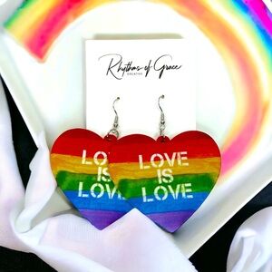 "Love is Love" Pride Earrings ❤️🧡💛💚💙💜NWT, Pride Month, Equality, Unity